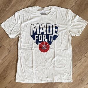 University of arizona basketball Fanatics White  'Made For It' Men's Tee NWOT